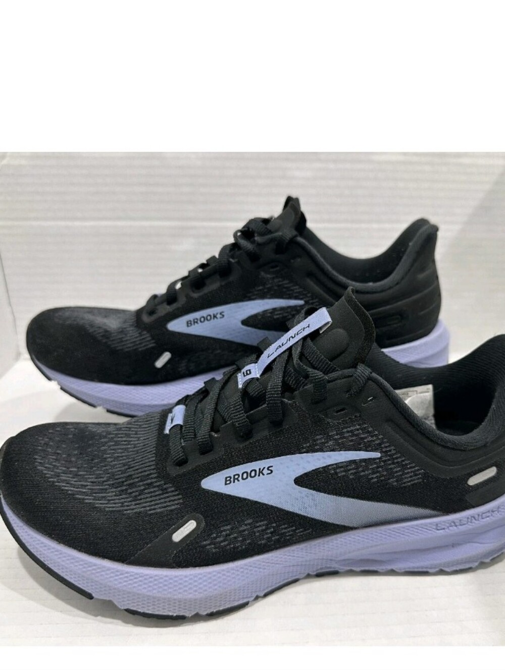 Brooks Launch 9 Running Shoes Size 9.5 Black Blue Lightweight Athletic Sneakers